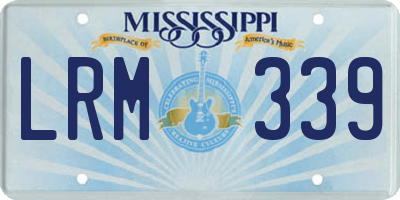 MS license plate LRM339