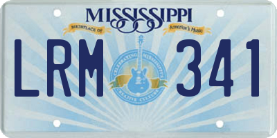 MS license plate LRM341