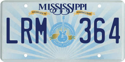 MS license plate LRM364