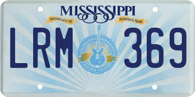 MS license plate LRM369