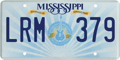 MS license plate LRM379