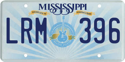MS license plate LRM396