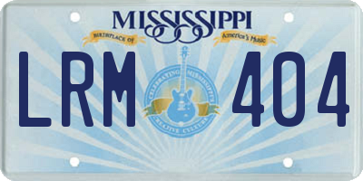 MS license plate LRM404