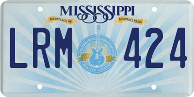 MS license plate LRM424