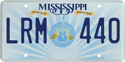 MS license plate LRM440