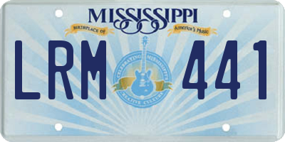 MS license plate LRM441