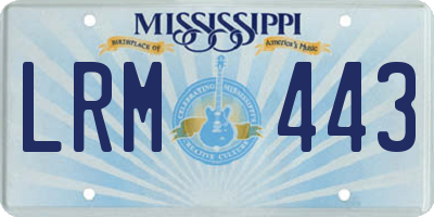 MS license plate LRM443