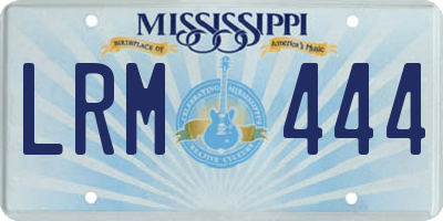 MS license plate LRM444