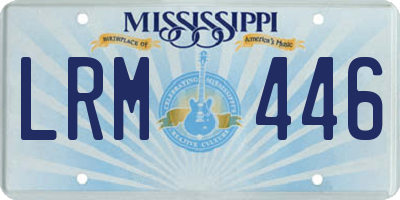 MS license plate LRM446