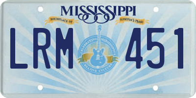 MS license plate LRM451