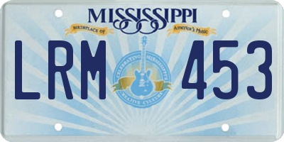 MS license plate LRM453