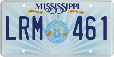MS license plate LRM461