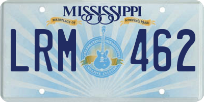 MS license plate LRM462