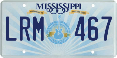 MS license plate LRM467