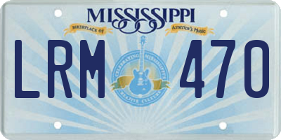 MS license plate LRM470