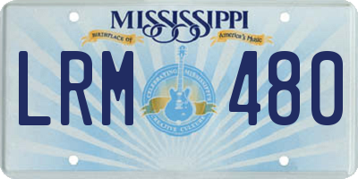 MS license plate LRM480