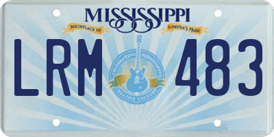 MS license plate LRM483