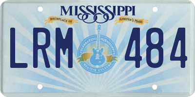 MS license plate LRM484