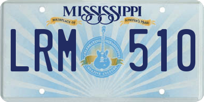 MS license plate LRM510