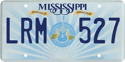 MS license plate LRM527