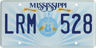 MS license plate LRM528