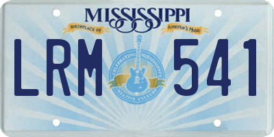 MS license plate LRM541