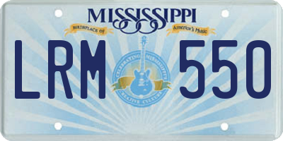 MS license plate LRM550