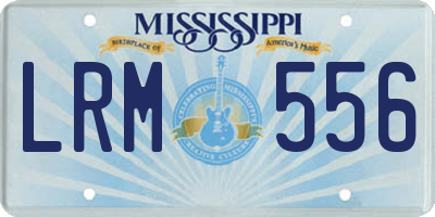 MS license plate LRM556