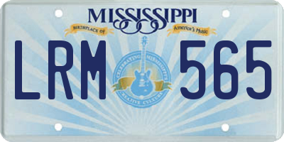 MS license plate LRM565