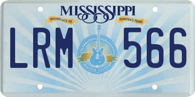 MS license plate LRM566