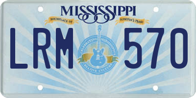 MS license plate LRM570