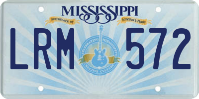 MS license plate LRM572