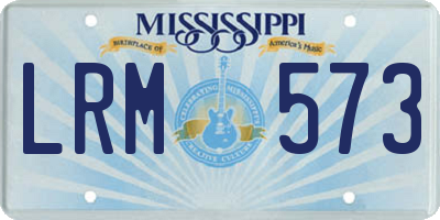 MS license plate LRM573