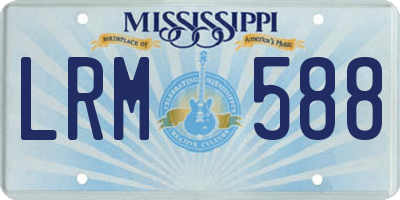 MS license plate LRM588