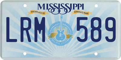MS license plate LRM589