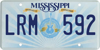 MS license plate LRM592