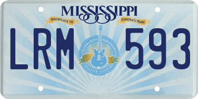 MS license plate LRM593