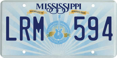 MS license plate LRM594