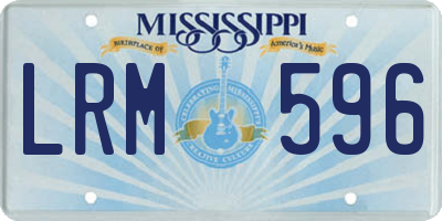 MS license plate LRM596