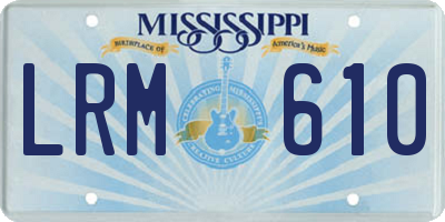 MS license plate LRM610