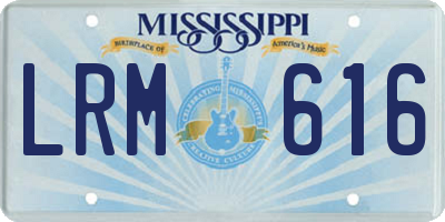 MS license plate LRM616