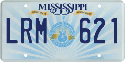 MS license plate LRM621