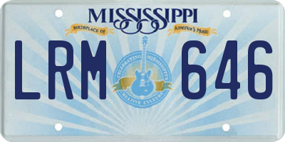 MS license plate LRM646