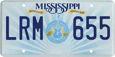 MS license plate LRM655