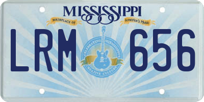 MS license plate LRM656