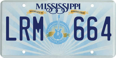 MS license plate LRM664