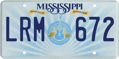MS license plate LRM672
