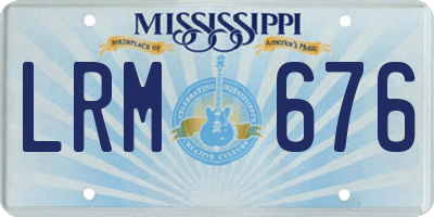 MS license plate LRM676