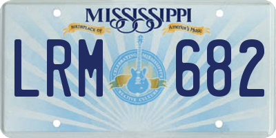 MS license plate LRM682