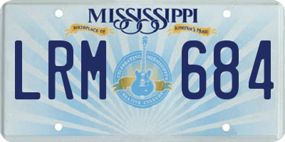 MS license plate LRM684